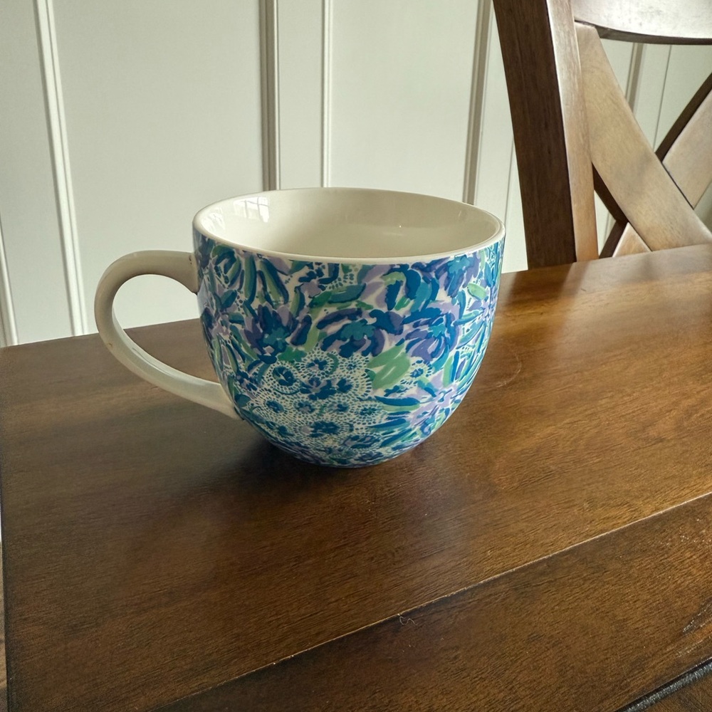 Lilly Pulitzer Floral Blue and Green Mug